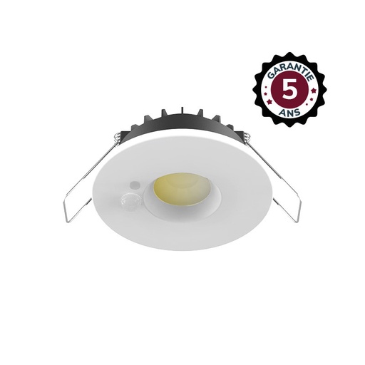 [100619] DOWNLIGHT-SPOT-6W-CCT 2700/3000/4000K-DIMBAAR + DETECTOR -WIT- 5 YEAR WARRANTY