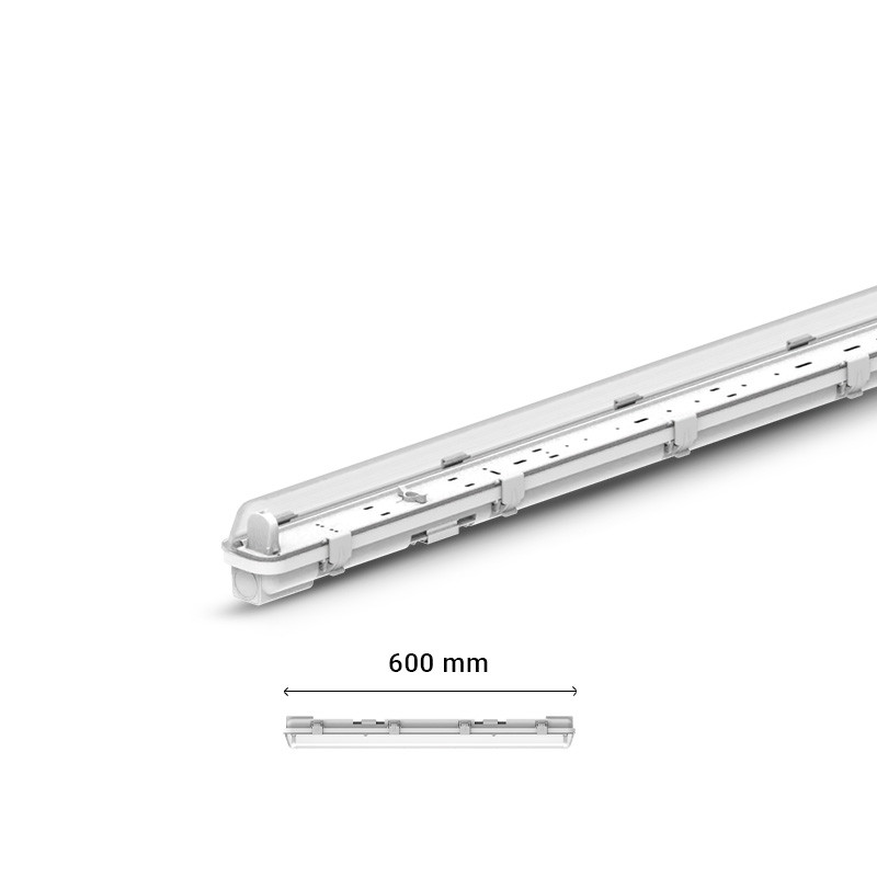WATERPROOF HOUSING TUBE 600MM FOR 1 TUBE T8 10W MAX