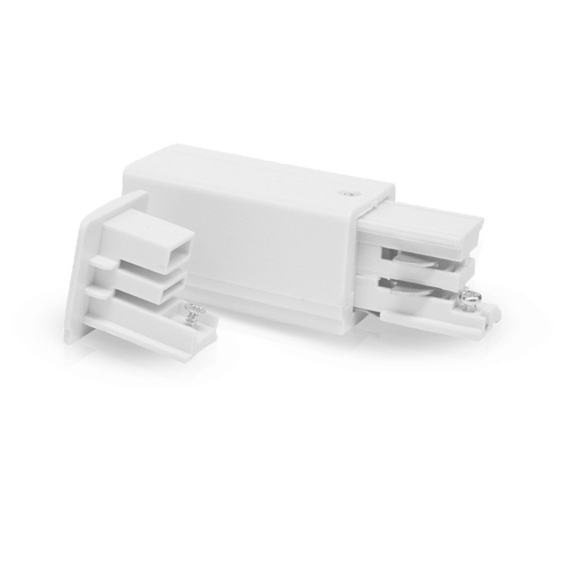 Connecteur Triphase Alimentation et Fin Gauche Blanc