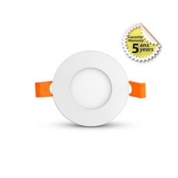 [100032] Plafonnier LED Blanc Ø90 3W 4000K GARANTIE 5 ANS