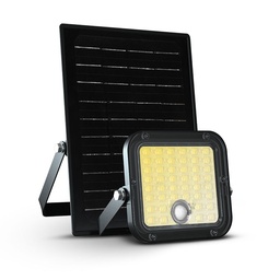 [100751] Projecteur LED Solaire Asymétrique avec Détecteur IR 10W 3000K IP65 + Télécommande