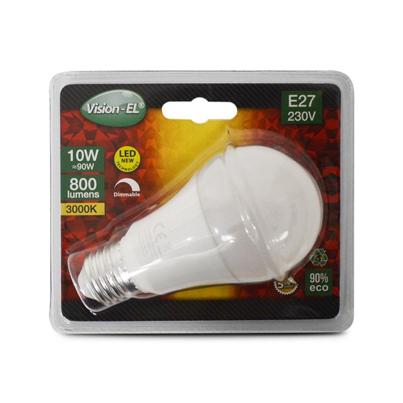 LED lamp E27 Bulb 10W Dimbaar 3000K