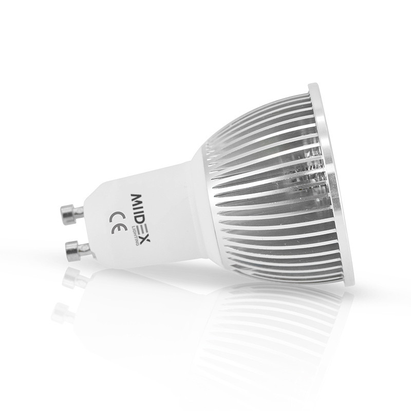 LED lamp GU10 Spot 6W 3000K 75° Aluminium Doos