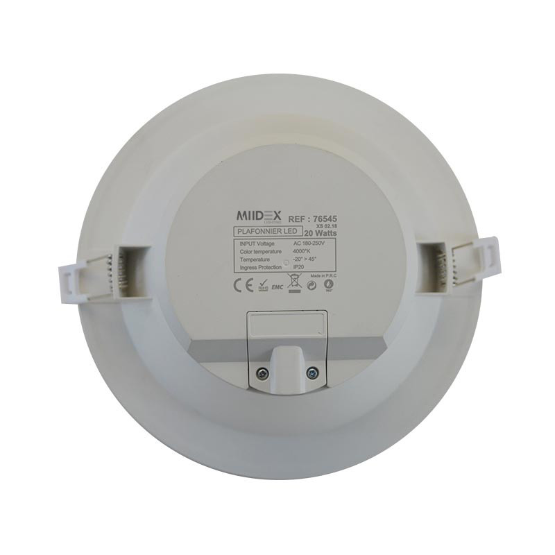 Downlight LED Wit/Zilver rond lage luminantie Ø190mm 20W 4000K