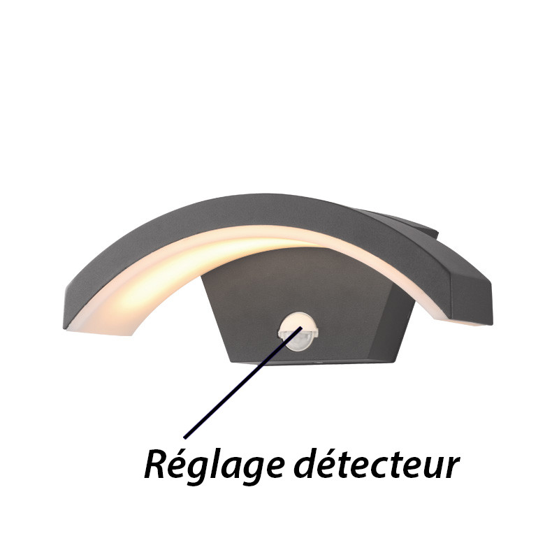 Opbouwarmatuur LED 6W 360 LM Detector 4000K Grijs IP54