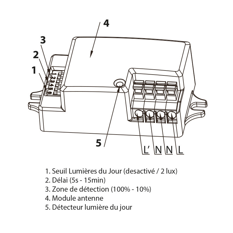 7789 - Hall lighting surface 18W 3000K + sensor