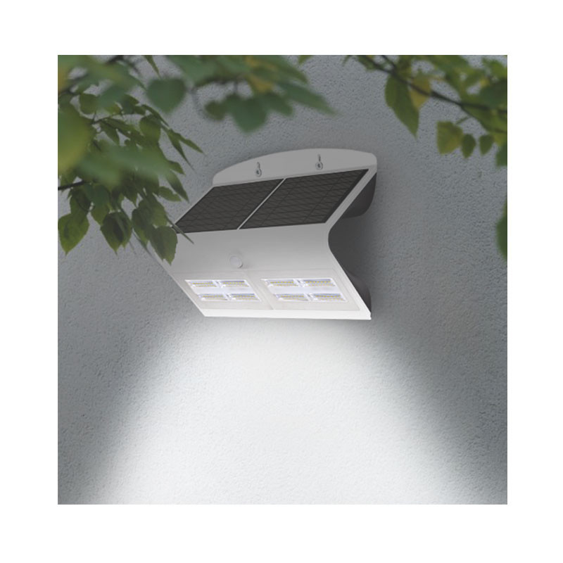 SOLAR LED-WALL-6.8W-SENSOR-WHITE