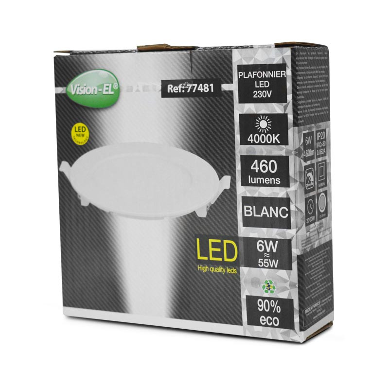 Plafond armatuur Wit Ø128 6W 4000K