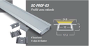 LP-STRIP-RECESSED PROFILE-2M-FLAT