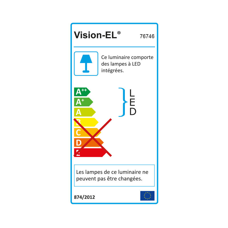 LED-Slakvorm Spotlight, richtbaar en roteerbaar 60W 4000K + Voeding