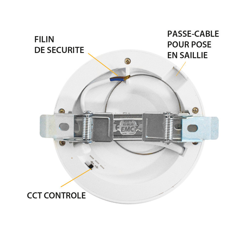 Plafond armatuur Wit Ø125 6W CCT