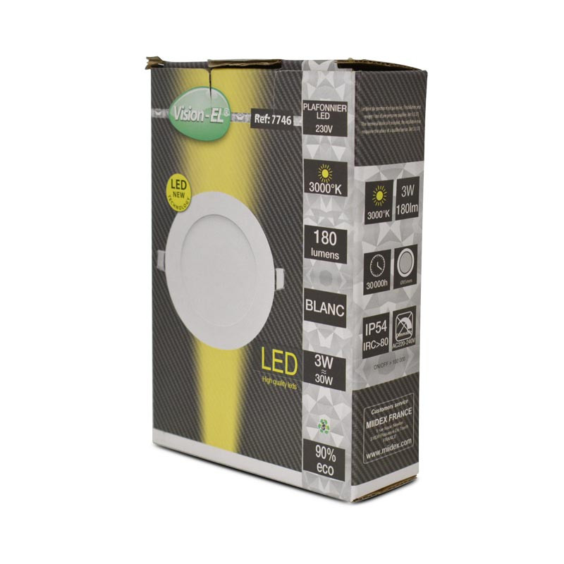 ROUND PANEL-LED-85MM-3W-3000K-WHITE