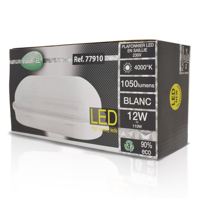 LED-SURFACE MOUNT-12W-4000K-OVAL  