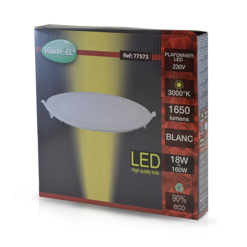 ROUND PANEL-LED-225MM-18W-3000K-WHITE