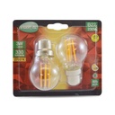 LED lamp B22 G45 Filament 3W 2700K blister x2