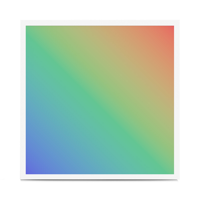 Plafonnier LED Blanc 595x595 36W RGB + Télécommande RF