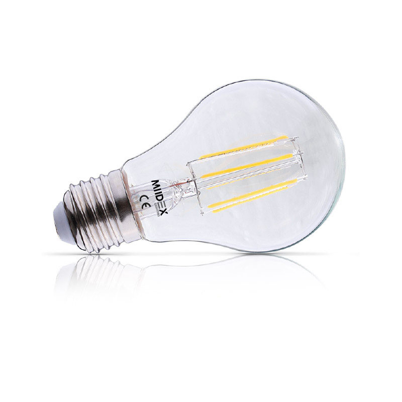 LED lamp E27 Bulb Filament Dimbaar 8W 2700K