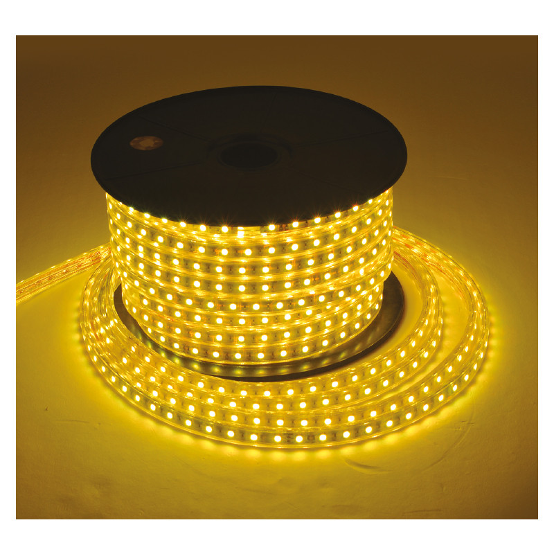 Bobine led 5050 2700k 50 metres 8w/m 230V  ip65