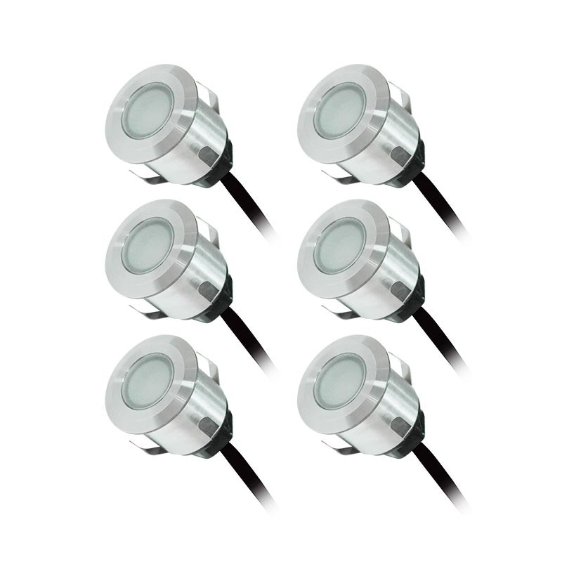 KIT SPOT LED TERRAS 6x0,6W 12V 6000K