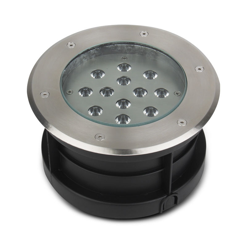 Spot LED Encastrable Sol Rond 12W 3000K Inox 316 L