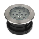 Spot LED Grond-inbouw Rond 12W 3000K Inox 316 L