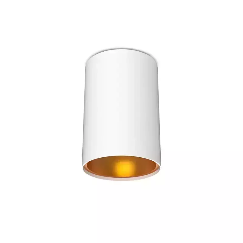 Spot Opbouw GU10 (zonder lamp) cilinder Wit / Gouden