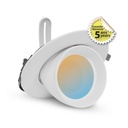 Spot LED Escargot Rond Inclinable et Orientable Blanc 38W CCT GARANTIE 5 ANS