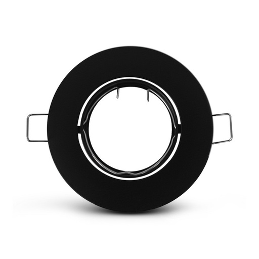 [77030] SUPPORT SPOT ROND KANTELBAAR ZWART Ø92 mm