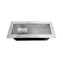 Inbouw spot E27 Rechthoek Inox 304