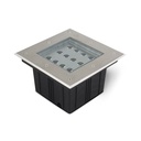 Spot LED Encastrable Sol Carré 12W 3000K Inox 316 L