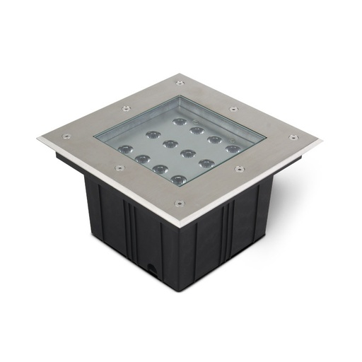 [70651] Spot LED Grond-inbouw Vierkant 12W 3000K Inox 316 L