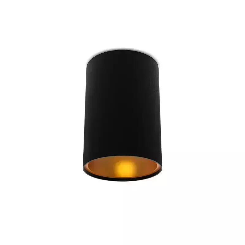 Spot Opbouw GU10 (zonder lamp) cilinder Zwart / Gouden