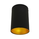 Spot Opbouw GU10 (zonder lamp) cilinder Zwart / Gouden