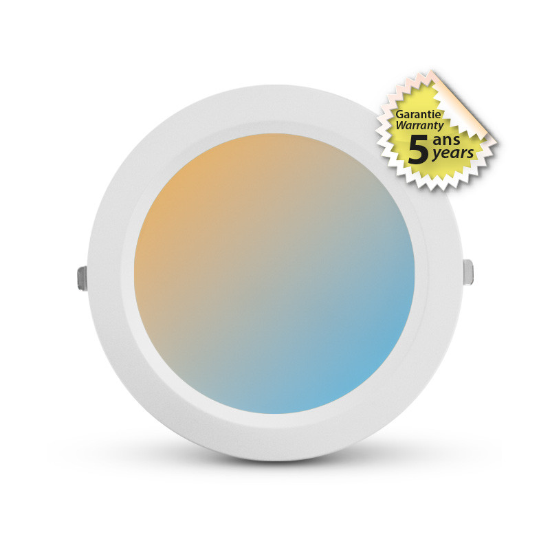 Spot LED fixe blanc rond 34-40W CCT GARANTIE 5 ANS