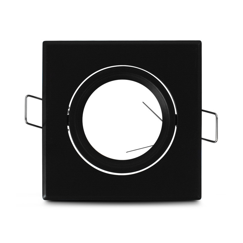 SUPPORT SPOT SQUARE ALU BLACK 83x83 mm