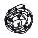 GUIRLANDE FORAINE CABLE PLAT NOIR 10 METRES 10 DOUILLES E27