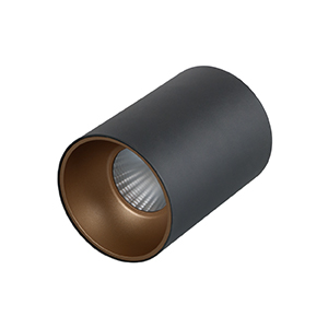 [NEC1682] Plafonnier Cylindrique noir/or 12w 3000k 960lm UGR<19