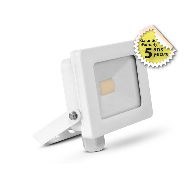 Projecteur Exterieur LED Blanc 10W 3000K sans câble GARANTIE 5 ANS