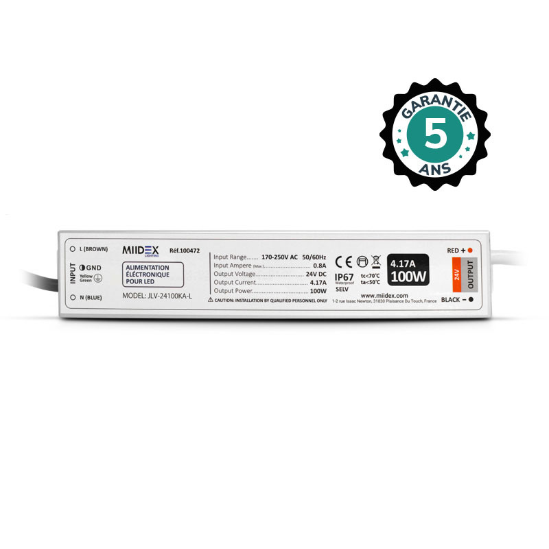 Alimentation pour LED 100W 24V DC