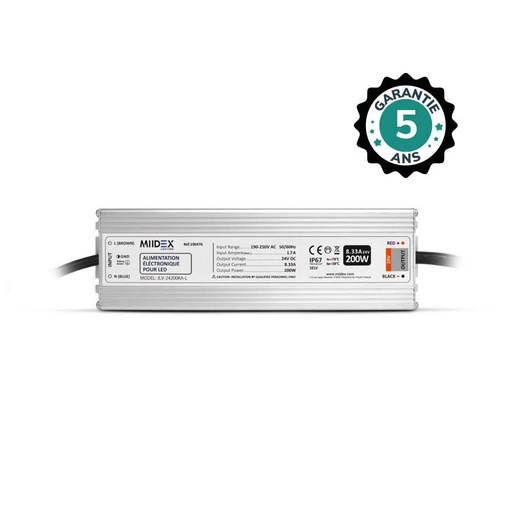 [100476] Voeding voor LED 200W 24V DC IP67