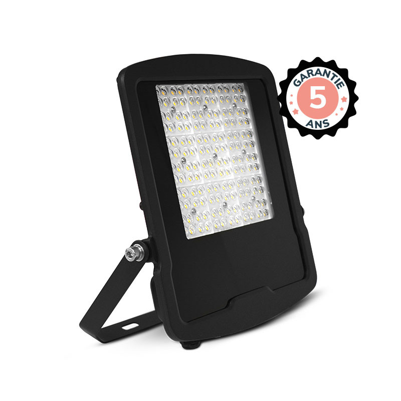 FLOODLIGHT ASYM ZWART 100W 3000K