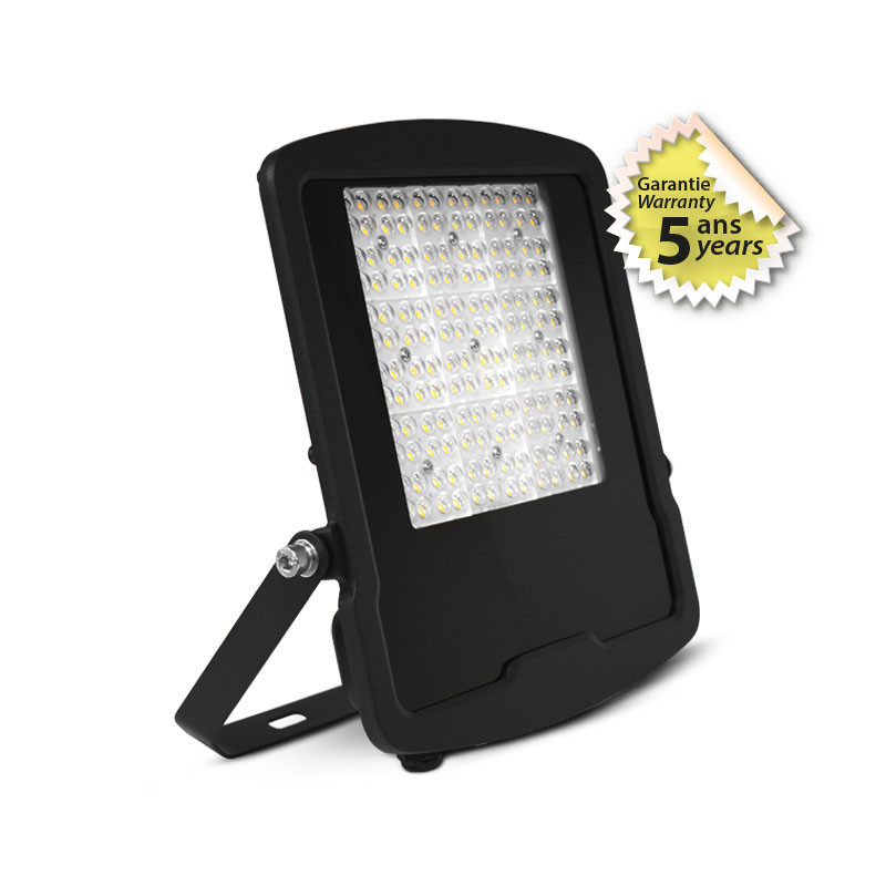 FLOODLIGHT ASYM ZWART 100W 4000K