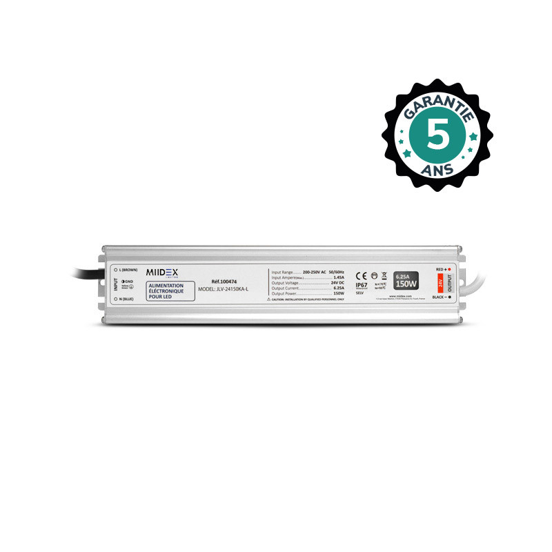 ALIMENTATION LED 150W - 24V DC