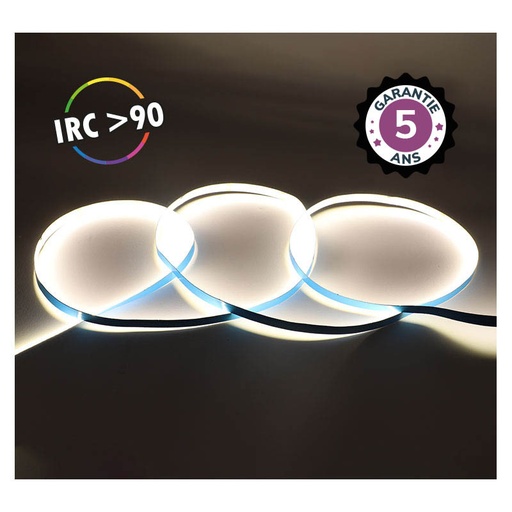 [100518] LED STRIP COB 6000K 5m 320 LED/m 9W/m IP20 - 24V - 5 YEAR WARRANTY