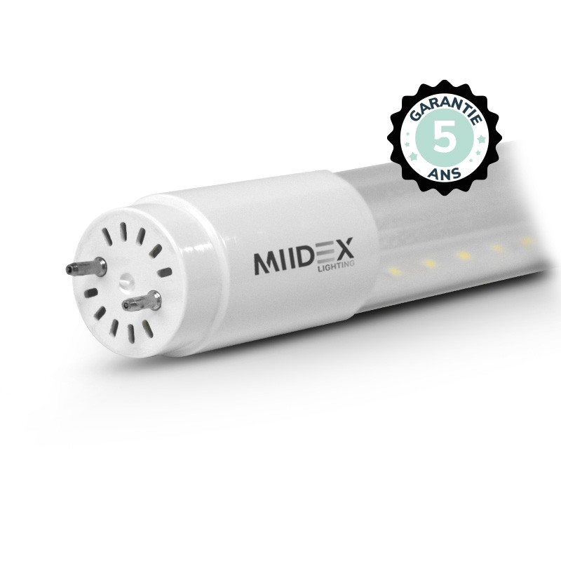 Tube LED T8 18W 4000K 1500 mm Clair Phase / Neutre même côté  Starter GARANTIE 5 ANS