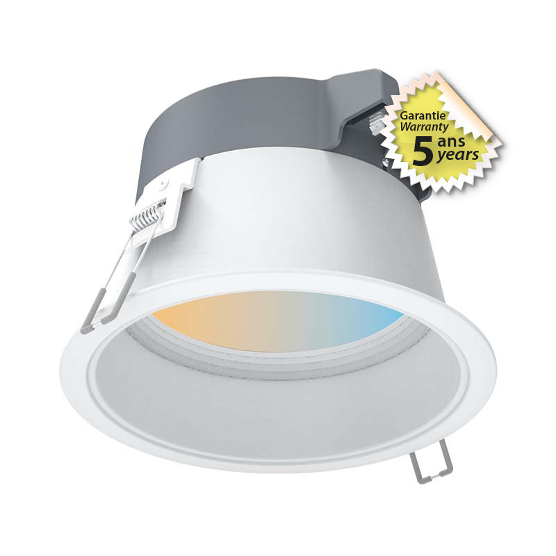 Downlight LED MIRA CCT  Blanc rond Basse Luminance Ø175mm 20W - 5 ANS DE GARANTIE