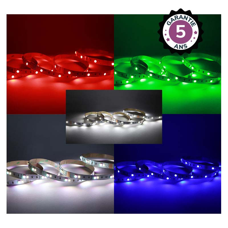 LED STRIP RGB+W 5M 60 LED/M 13W/M IP20 - 24V - 5 JAAR GARANTIE