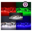 Bandeau LED RGB+4000K 5m 60 LED/m 13W/m IP20 - 24V - Garantie 5 ans