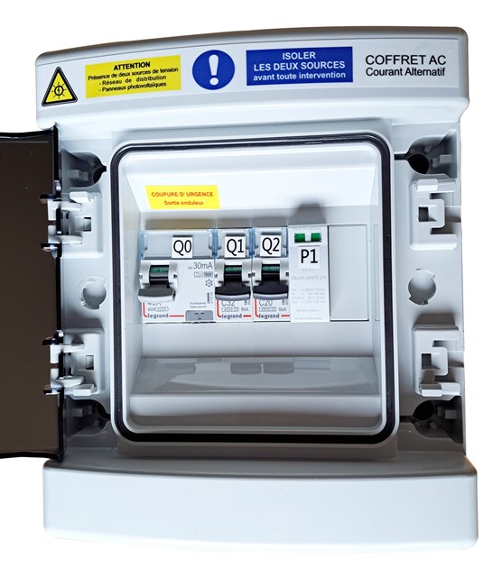 COFFRET AC MONOPHASÉ, ONDULEUR RÉSEAU JUSQU'À 6KVA, CTAC 32-30MA F