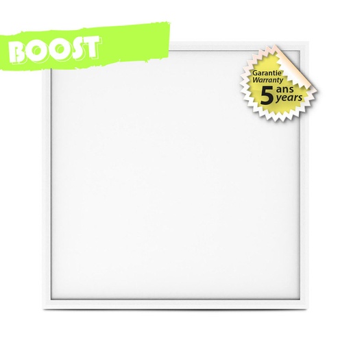 [100760] Plafonnier LED Blanc Backlit 595 x 595 mm 25W 3000K + Détecteur IR - Garantie 5 ans